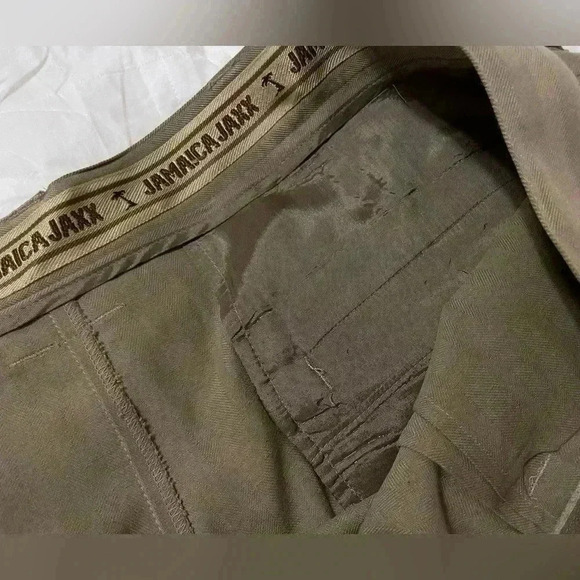 Jamaica Jaxx pleated Shorts Mens 38 Brown 100% Silk Relax Beach cool comfort - Picture 5 of 11